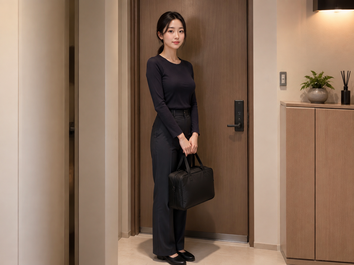 남양주 방문 홈케어 일정을 준비하는 젊은 성인 한국 여성 관리사